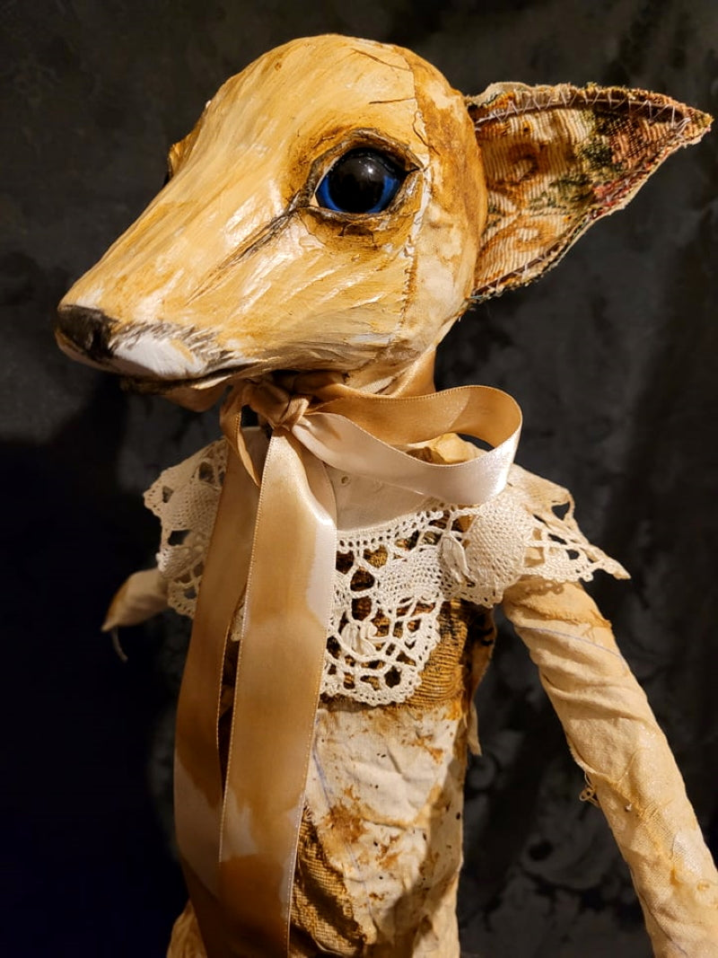 ERQUELINE Fox Sculpture