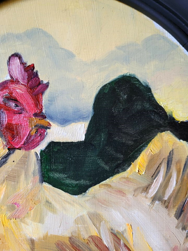 SUNSET HEN Oil Painting